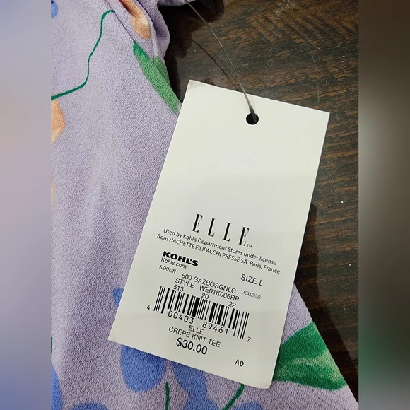 NWT #020 Elle flutter sleeve blouse in size Large - Picture 7 of 12